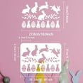 thumbnail image 2 of Bunny Crossing Painting Stencil 8.3x11.7inch Reusable Cute Rabbit Hop Easter Eggs Vine Drawing Template Pet Rabbit Border Decor Stencil for Painting on Wood Wall Fabric Furniture DIY, 2 of 7