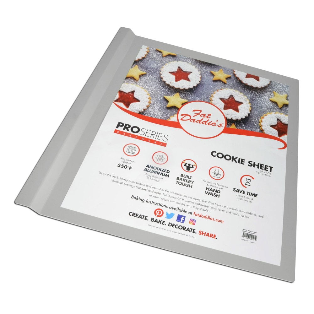 Fat Daddio's CSHD-1417 ProSeries 12-Gauge 17 x 14 Rimless Anodized  Aluminum Cookie Sheet