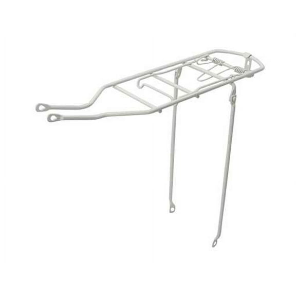 Alta Steel 26" Bike Rear Rack Bicycle Carrier, 6 3/8in W x 19 1/2in L (White)