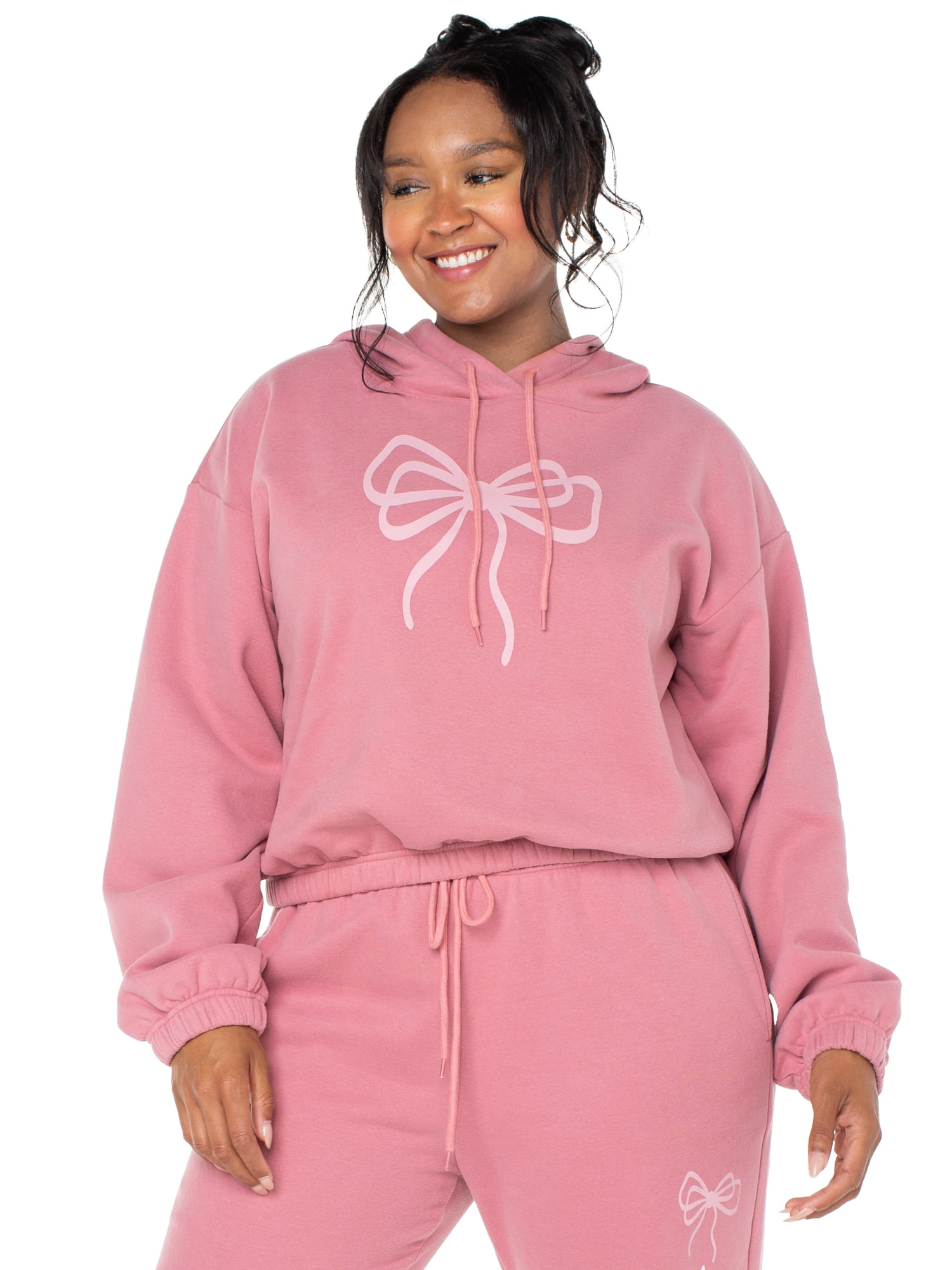 Celebrity Pink Women's and Women's Plus Fleece Pullover Sweatshirt, Sizes XS-4X
