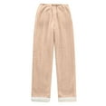 thumbnail image 4 of Besolor Womens Fleece Pajama Pants Casual Elastic Waist Fuzzy Warm Winter Thick Loungewear Trouser Pj Pants Sleepwear, 4 of 5