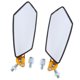 thumbnail image 1 of 2x Espejos Retrovisores Laterales Universales de Resistencia CNC para Carreras, Espejos Ajustables para Motos ATV -Rennfahrer - dorado Yotijar Espejos retrovisores laterales de la carrera, 1 of 10