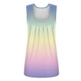 thumbnail image 4 of Wiyuqeen Pleated Square Neck Tank Tops for Women Trendy Gradient Vestes Summer Casual Sleeveless Tshirts Baggy Flowy Blouses, 4 of 4