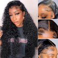 thumbnail image 1 of Nervoss HD Pelucas delanteras de encaje Cabello humano Onda de agua 13x4 Pelucas delanteras de encaje Pre arrancadas con pelo de bebé Onda profunda Sin pegamento Transparente Pelucas delanteras de enc, 1 of 5