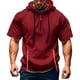 thumbnail image 1 of pstuiky camisetas de hombre, Camisa de verano de manga corta con botones y cuello alto para hombre camisas casuales para hombre l, 1 of 5