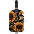 thumbnail image 6 of Square 2Pack PU Leather Sunflower Skull Cruise Luggage Tag with Privacy Cover and Name ID Tag for Travel Handbags Backpacks Luggage Tags, 6 of 6