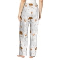 thumbnail image 3 of Pajama Pants Women, Cartoon Cute Alpaca Moon Stars Sweatpants Soft Sleep Lounge Pants, Casual PJ Bottoms Pants with Pockets, 3 of 5