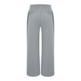 thumbnail image 5 of Outfmvch Summer Pants for Women Beach Pants Linen Pants Linen Palazzo Pants for Women Long Lounge Travel Pants Drawstring Pants Women Trousers with Pockets Pedal Pushers for Women Gray S-3XL, 5 of 7