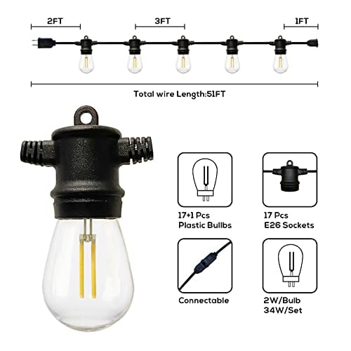 Dimmable S14 Bulbs Waterproof UL 