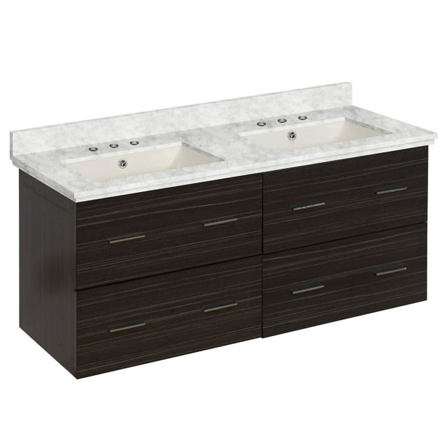 American Imaginations 30-in. W 3H8-in. Ceramic Top Set In White Color - Overflow Drain Incl. AI-18880