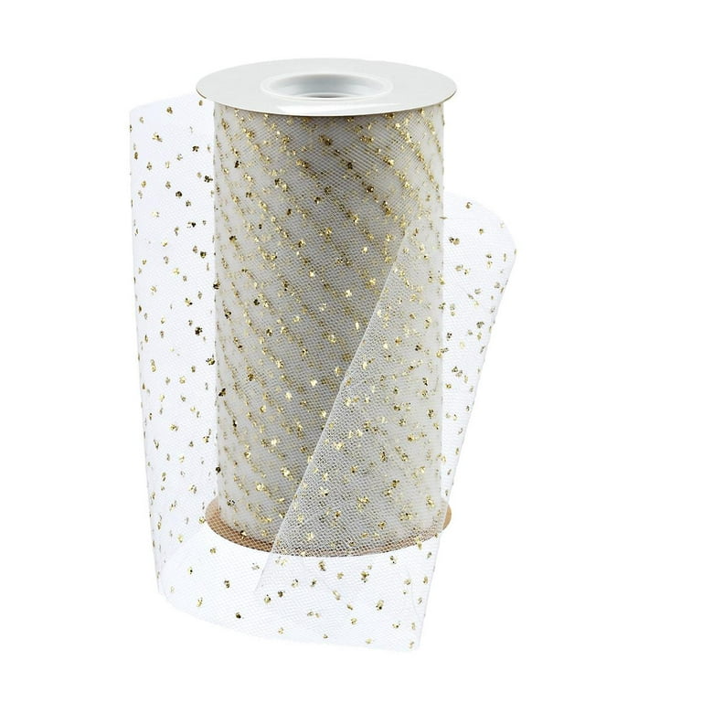 Valentina Textile Inc Silver or Gold Sparkling Tulle Ribbon Roll