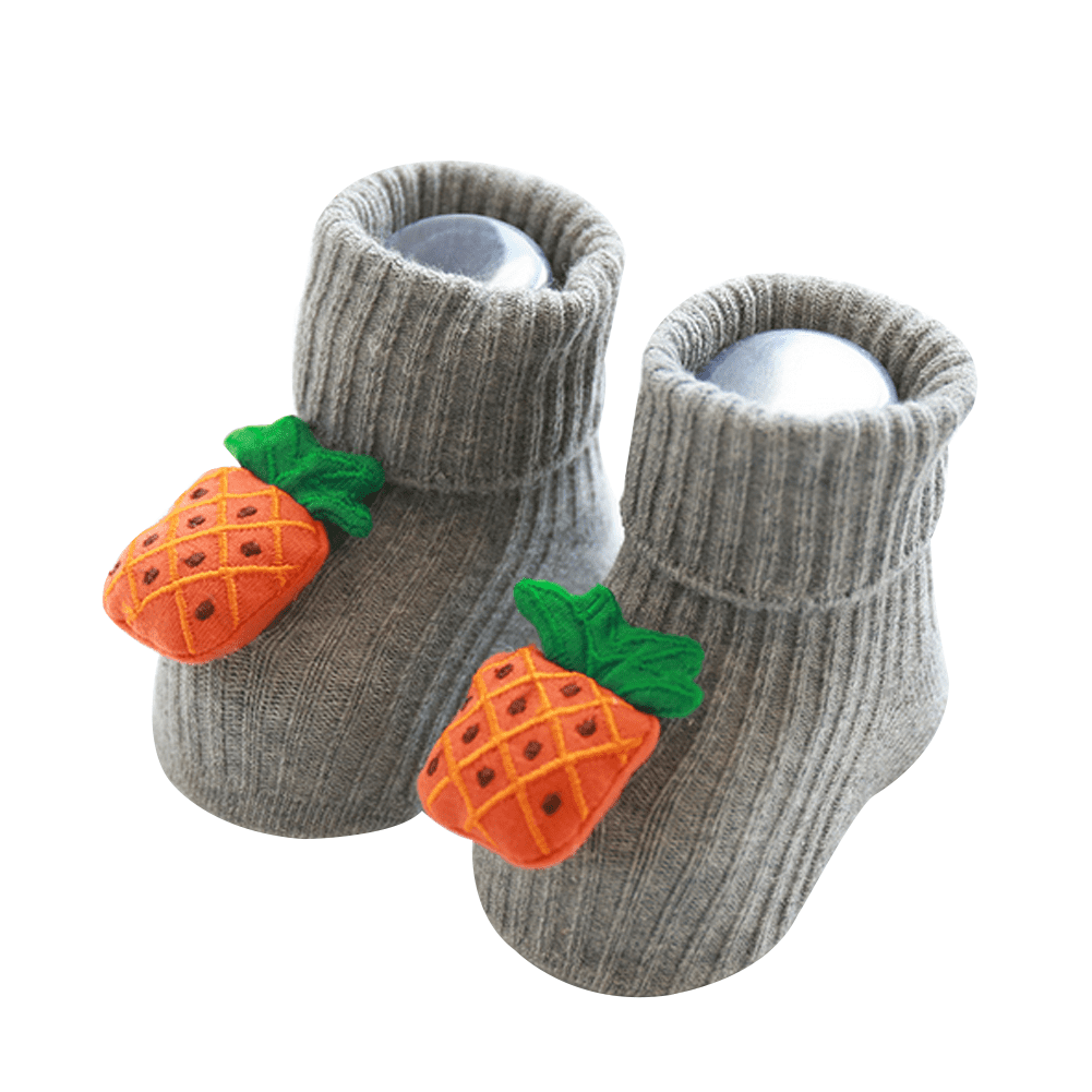 3 Pair Infant Toddler Baby Boy Girl Cartoon Animals Anti-Slip Knitted Warm Socks 