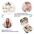 thumbnail image 4 of Rugby Travel Portable Square Jewelry Box for Rings Earrings Necklaces Bracelets Girls Women Display Case Holder Organizer Stand Storage Box, 4 of 6