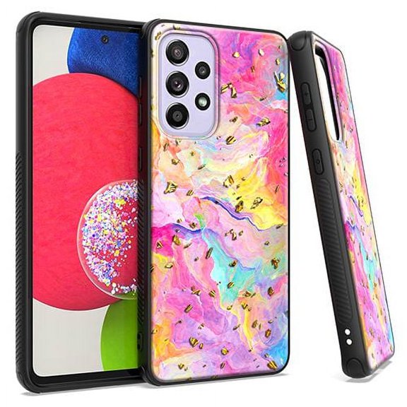 Bemz Speckle Case for Samsung Galaxy A53 5G (Slim Protective TPU Cover) - Pink Rainbow