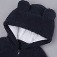 thumbnail image 4 of Newborn Infant Baby Girls Fleece Jacket Fuzzy Winter Warm Coat for Kids Baby,Warm Casual Long Sleeve Hooded Zippered Overcoat, 0-12M, 4 of 9