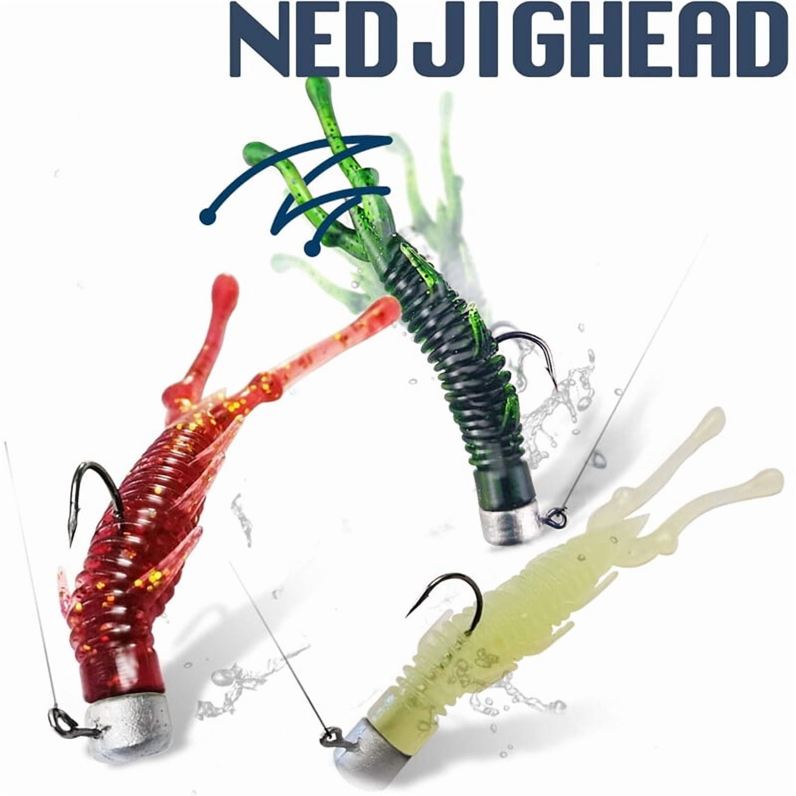 50Pcs Mushroom Ned Rig Jig Heads Hook Bass Crappie Fishing Lures 1/8 3/16 1/4 oz