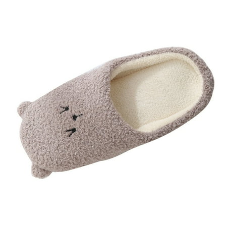

Miarhb women shoes Women s House Slippers Slip-On Anti-Skid Bear Indoor Casual Shoes Snow Slippers