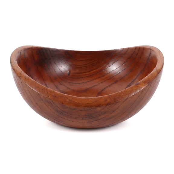 Wood Ingot Shaped Bowl Wooden Food Storage Bowl Fruit Snack Serving Bowl Wooden Bowls for Food for Kitchens, Dining Rooms, Picnics, Parties, Buffets
