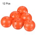 thumbnail image 3 of Uxcell Plastic 41mm Air Flow Hollow Training Golf Practice Balls with Holes Orange 12 Pcs, 3 of 5