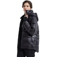 thumbnail image 4 of Orolay Light Down Jacket Women Bubble Winter Coat Hooded Cropped Puffer Jacket, 4 of 6