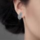thumbnail image 3 of 1 Pair Vintage Creative Double X Shaped Earrings, Amethyst Vintage Creative Double X Shaped Hollow Zircon Earrings Women, 3 of 4