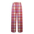 thumbnail image 6 of SnnmBlm Mens Pajama Pants Bottoms Fleece Lounge Pants Sleepwear Plaid PJs with Pockets Microfleece Pink L, 6 of 7