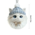 thumbnail image 3 of Furry Friends: Winter Cat Ornament Collection, 2D Acrylic Cute Plush-Look Holiday Cat Hanging Decoration Set, Charming Holiday Hanging Decoration, Decorations for Animal Lovers & Pet Owners D, 3 of 6