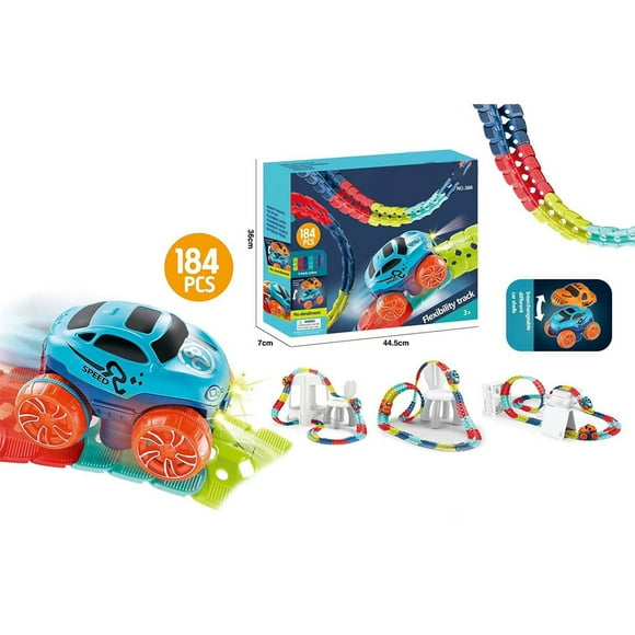 EDTara Car Track Set Flexible Changeable Track With Race Car Children Educational Puzzle Track Car Toy For 7-14 Year Old Boys Girls