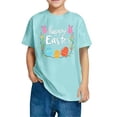 thumbnail image 2 of Aloohaidyvio Easter Sunday Best Outfit Girls' Wrinkle-Resistant Easter Shirt, Easy Care Short Sleeve Tee for Holiday Parties 120, 2 of 4