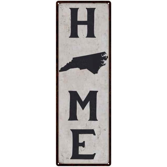 North Carolina is My Home Vintage Chic Wall Decor 8x24 Metal Sign 108240025032