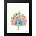 thumbnail image 2 of James, Nola 19x24 Black Modern Framed Museum Art Print Titled - Origami Peacock, 2 of 5