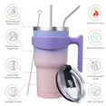 thumbnail image 3 of BJPKPK 30oz Stainless Steel Insulated Tumbler, Travel Coffee Tumbler with Handle and Straw, Pastel, 3 of 5