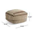 thumbnail image 7 of Rustic Wool and Cotton Large Pouf Cozy Seating & Home Decor, Timeless Design, Durable Materials, 7 of 7