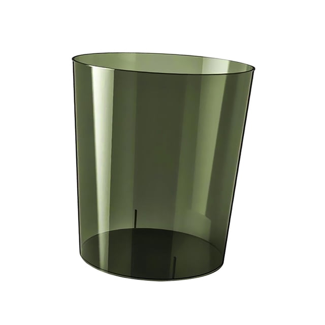 Papelera transparente redonda minimalista, contenedor de basura, cubo de basura para Verde S