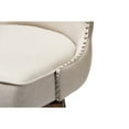 thumbnail image 6 of Baxton Studio Gradisca Modern and Contemporary Brown Wood Finishing and Light Beige Fabric Button-Tufted Upholstered, 6 of 7