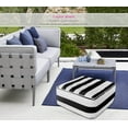 thumbnail image 2 of FBTS Prime Inflatable Footstool Ottoman Black Stripe Square 23x9 Inch Patio Foot Stools and Ottomans Portable Footrest Used for Outdoor Camping Home Yoga Foot Rest, 2 of 7
