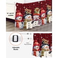 thumbnail image 3 of Red Plaid Bed Skirt Christmas Hat Snowman Bed Skirts King Size 16 Inch Drop, Wrap Around Dust Ruffle&nbsp;Bedskirt with Adjustable Elastic Belt for Queen Size Beds, 3 of 7