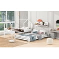 thumbnail image 6 of Kacho Metal House Bunk Bed, Twin over Full, Easy Assembly, White, 6 of 10