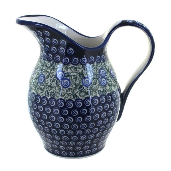 Blue Rose Polish Pottery Seaside Swirl Pitcher