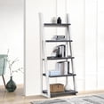 thumbnail image 5 of 5-Tier Storage Rack with Rubber Wood Frame | Fits Well in Apartment Living | Experience Space-Saving and Functional Design, 5 of 6