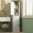 thumbnail image 2 of HOMCOM Armoire de 65 Pouces, Armoire de Rangement pour Salle de Bain avec Tablettes et Tiroir, 2 of 10