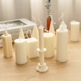 thumbnail image 3 of Molde de plástico para velas, forma cilíndrica, geométrica, cuadrada, con forma de varilla, de cera, para candelabro, molde para velas, bricolaje, con giro, 3 of 4
