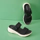 thumbnail image 4 of Sandalias con punta abierta, cómodos zapatos planos casuales para la playa junto a la piscina (negro 37), 4 of 9