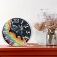 thumbnail image 6 of Cat in Rainbow Clouds 10 inch Wall Clocks Non Ticking Easy to Read Battery Decorative for Home Bathroom Kitchen Bedroom Living Room, 6 of 8