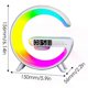 thumbnail image 2 of G-shaped ambient bed lamp, music lighting surround speaker, white, 2 of 5