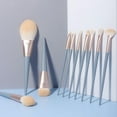 thumbnail image 6 of 10 Makeup Brush Set Loose Powder Brush Eyeshadow Brush Foundation Brush Soft (10 blue bridge bare + envelope bag), 6 of 16