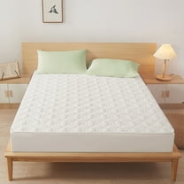 sruoe Fitted Bed Sheets, Queen Fitted Sheets, Deep Pocket Non-Slip Mattress Cover, Mattress Protector, Full Size Bottom Sheet, Soft Washable for Home, Bedroom, Bed Sheets, White