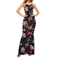 thumbnail image 7 of IROINNID Empire Dress For Women Sleeveless Round Neckline Sexy Maxi Cocktail Evening Party Flowy Backless Long Dress Cross-back Graphic Prints Dress, 7 of 7