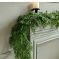 thumbnail image 3 of 70 Ft Artificial Norfolk Pine Garlands, Real Touch Winter Pine Garland, Green Artificial Greenery Garland for Table, Mantle, Wall, Indoor, Outdoor Christmas Decorations (B), 3 of 6