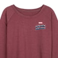 thumbnail image 3 of Marvel Captain America - Retro Distressed Flag - Women's French Terry Pullover Sweatshirt, 3 of 5